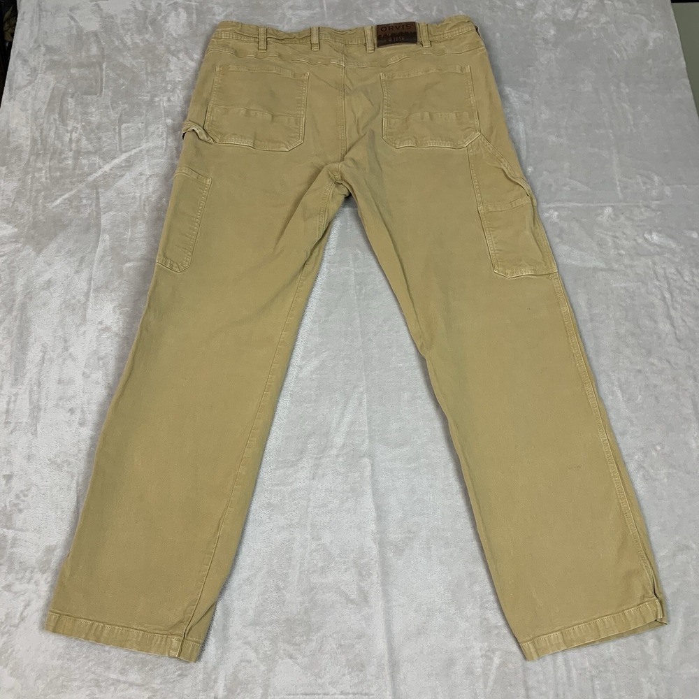 Orvis Cargo Pants Mens 40x30* Beige Cotton Blend Outdoor Hiking Fly Fishing - Picture 8 of 8